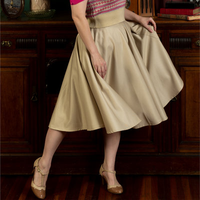 Lucille Pleated Skirt Windsor Wine  Vintage 1940s Style Women's Skirt -  The Seamstress of Bloomsbury