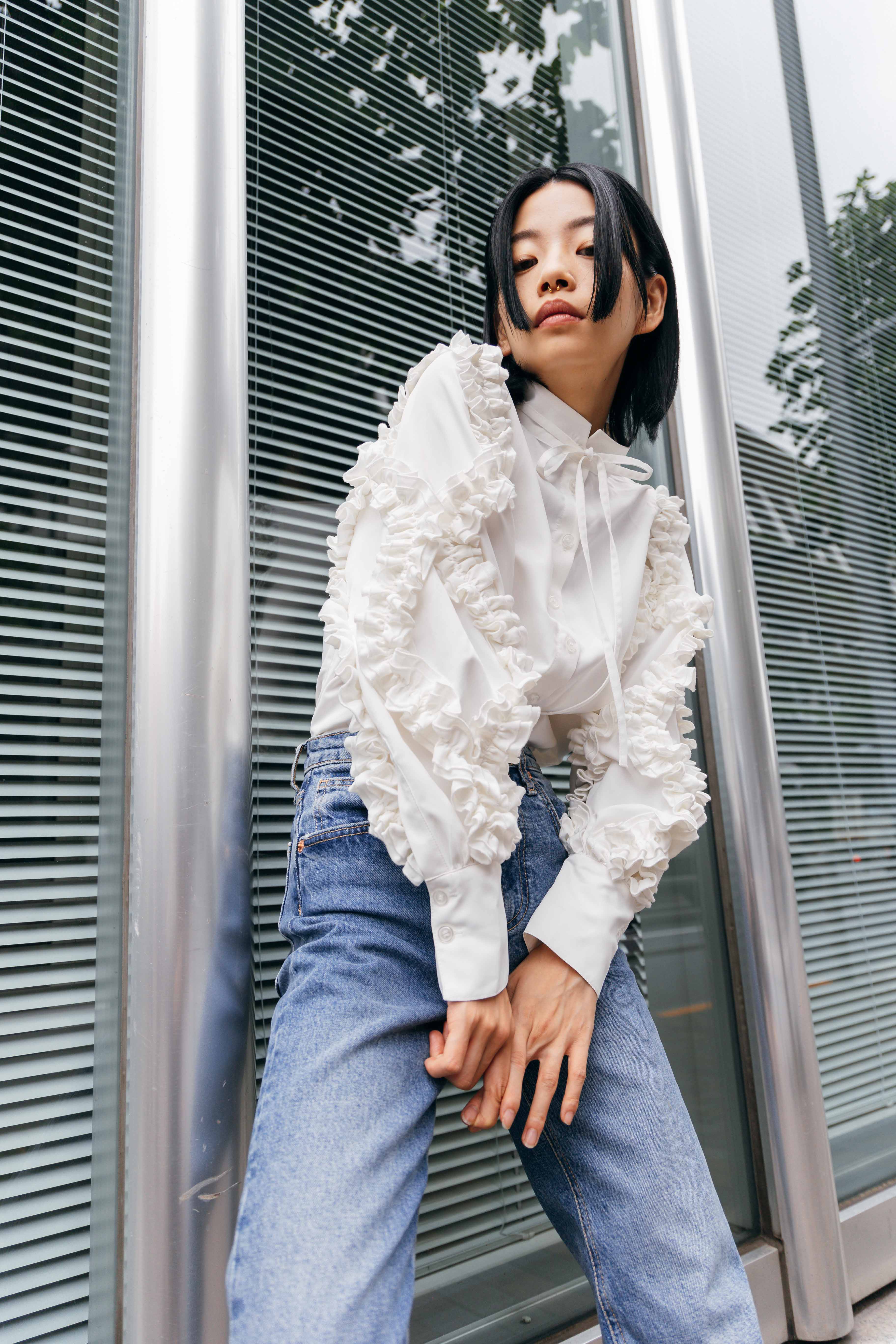 Bibiy ビビィ MATHILDA DENIM ROMPERS デニム-