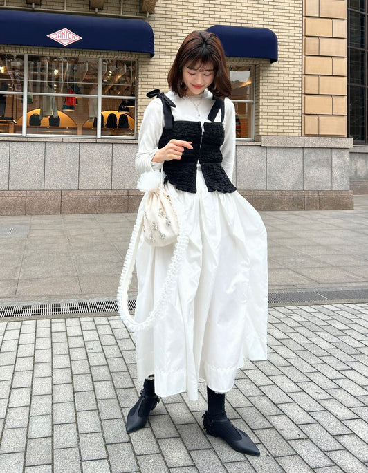 完売 新品 Bibiy. CAMILLE チュール バッグストラップ WHITE www