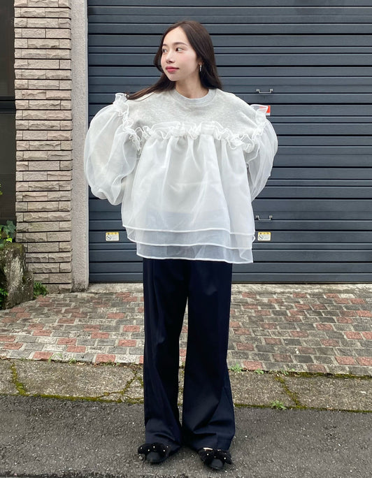 BIBIY ANNA PUFF TOP GRAY着丈64 - jkc78.com