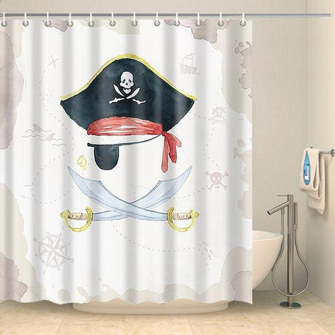 Rideau de douche enfant dangereux pirate