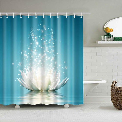 rideau de douche fleur de lotus zen détente