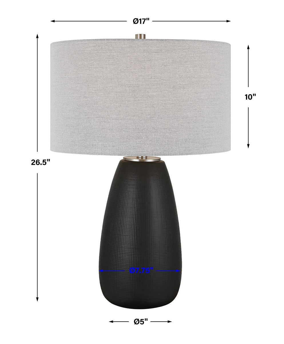 black textured lamp