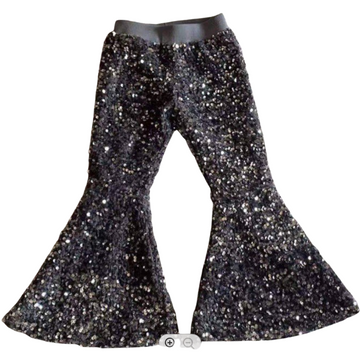 Silver/Gray Sequin Bell Bottoms