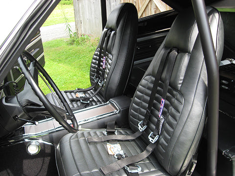 Plymouth Superbird seat covers installed by Atomic Autoworks