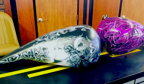 Custom painted airbrushed stretched tanks Ct