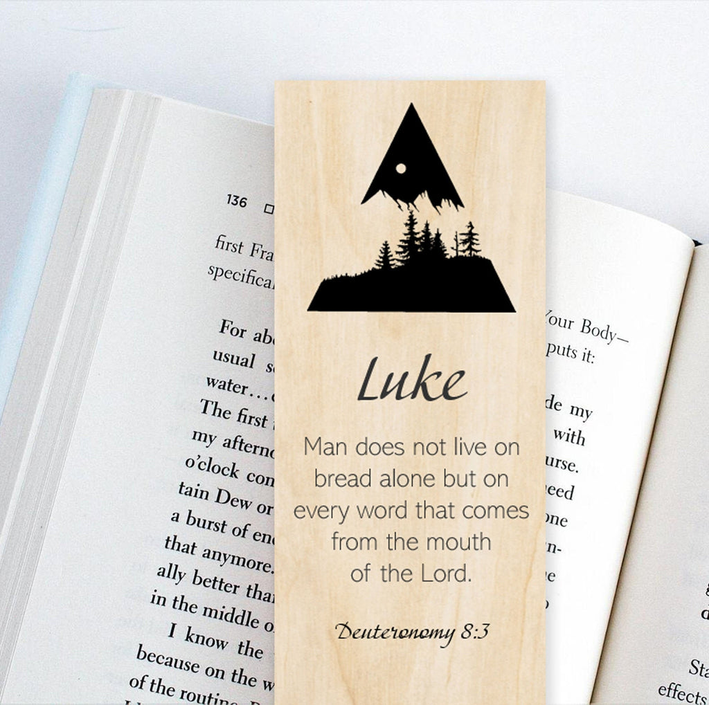 I got my dad to create some of his wood bookmarks for my favourite