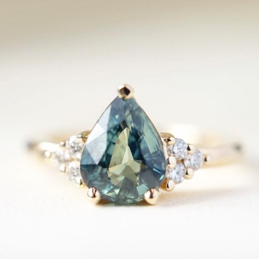 Sapphire & Diamond Rings | Montana Sapphire Engagement Ring - Albrecht ...