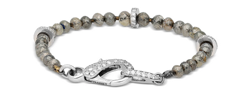 Fancy Grey Diamond Beaded Bracelet