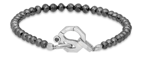 Men's Unique Bracelet, Beaded Bracelet, Black Diamond Beaded Bracelet