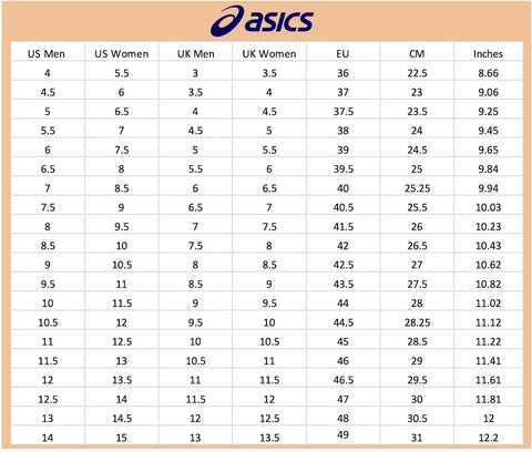 Tennis, Padel, and sports shoes, clothes & equipment size guide charts ...