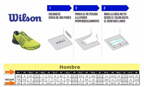 Tennis, Padel, and sports shoes, clothes & equipment size guide charts ...