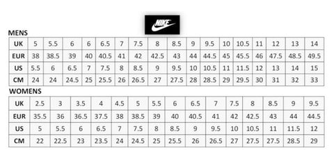 Tennis, Padel, and sports shoes, clothes & equipment size guide charts ...