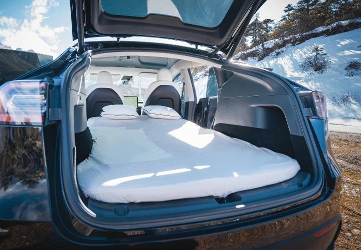 TESCAMP Campingmatratze für Tesla Model Y CertiPUR Memory Foam Matratze,  Aufbewahrungstasche und Bettlaken im Lieferumfang enthalten, tragbar,  faltbar, platzsparend, Doppelgröße : : Küche, Haushalt & Wohnen