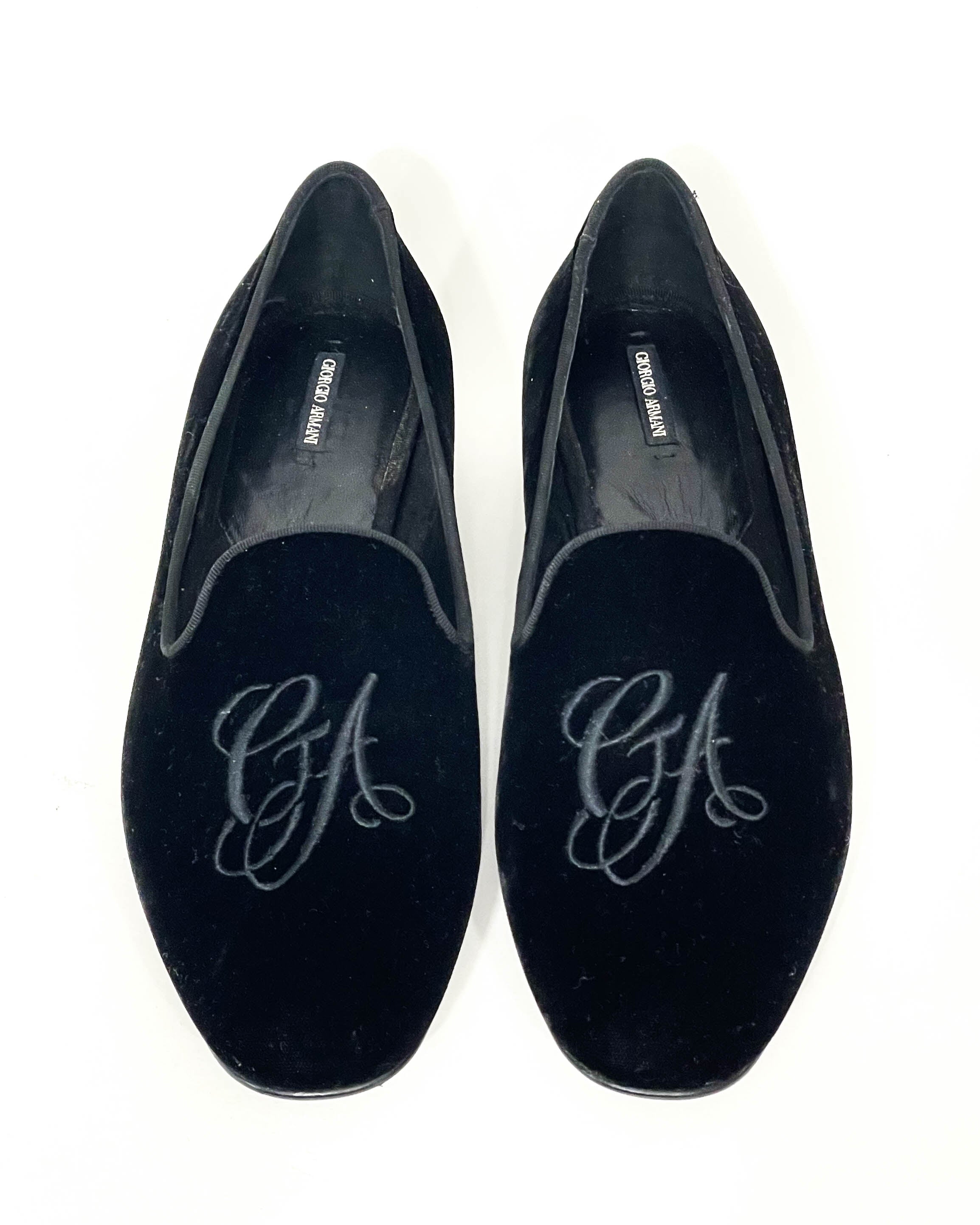 Giorgio Armani Velvet Loafers- Size 39 – Haute Shoes & Bags