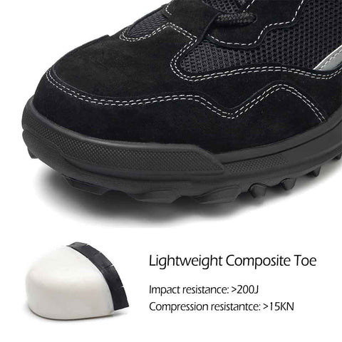 Lightweight Composite Toe Work Boot for Men Anti-Smashing and Protect Against Falling objects
