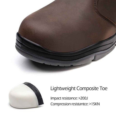 Lightweight Composite Toe Work Boots for Men EH Rated 18KV