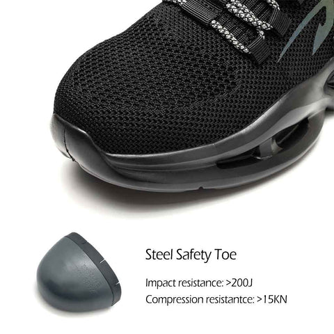 Lightweight Steel Toe Work Boot for Men Anti-Smashing and Protect Against Falling objects