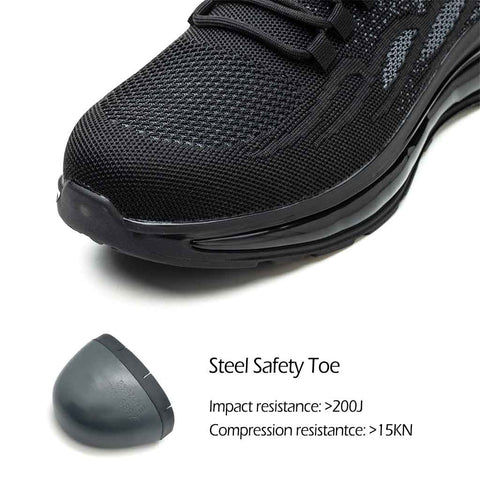 Steel toe cap work shoes for men