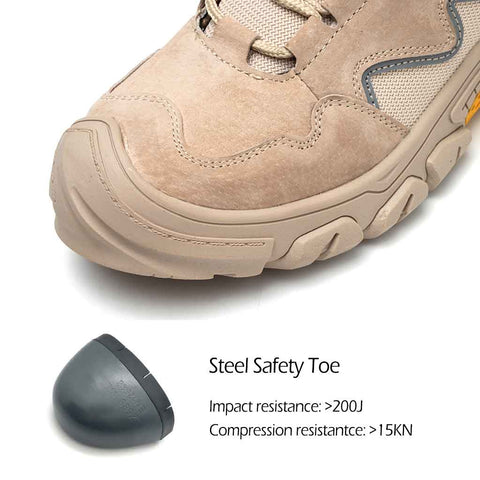 Steel toe work boots for woman