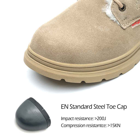 Women's Steel Toe Work Boot for Anti-smashing & Falling objects