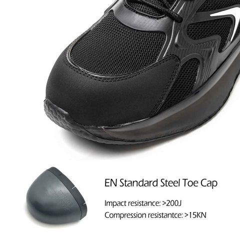 Steel toe cap work shoes for men