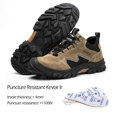 work shoes for men with kevlar puncture resistant midsole