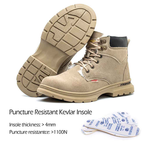 Women's Work Boots With Pucture Proof Kevlar Midsole