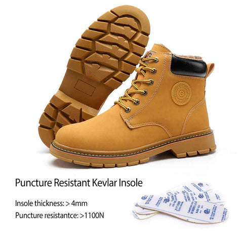 Women's Work Boots With Pucture Proof Kevlar Midsole