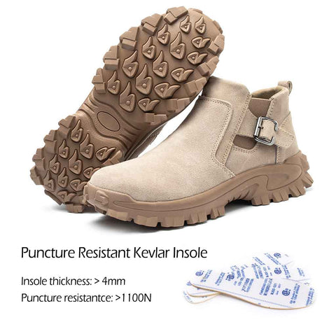 Women's Work Boots With Pucture Proof Kevlar Midsole