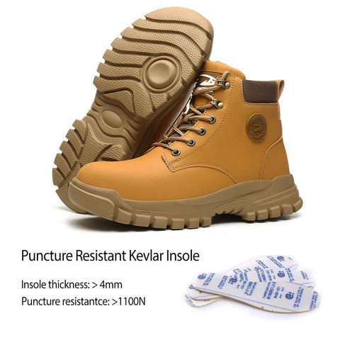 Women's Work Boots With Pucture Proof Kevlar Midsole