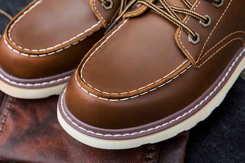 Classic Moc Toe Style Work Boot for Men