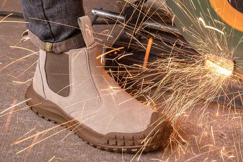 Women's Spark Resistant Chelsea Work Boots for Welders