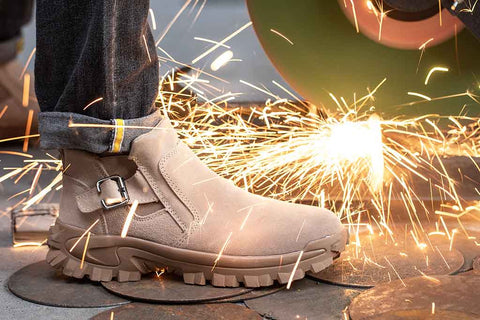 Women's Steel Toe Boots Built with Spark-Resistant Cow Leather Upper
