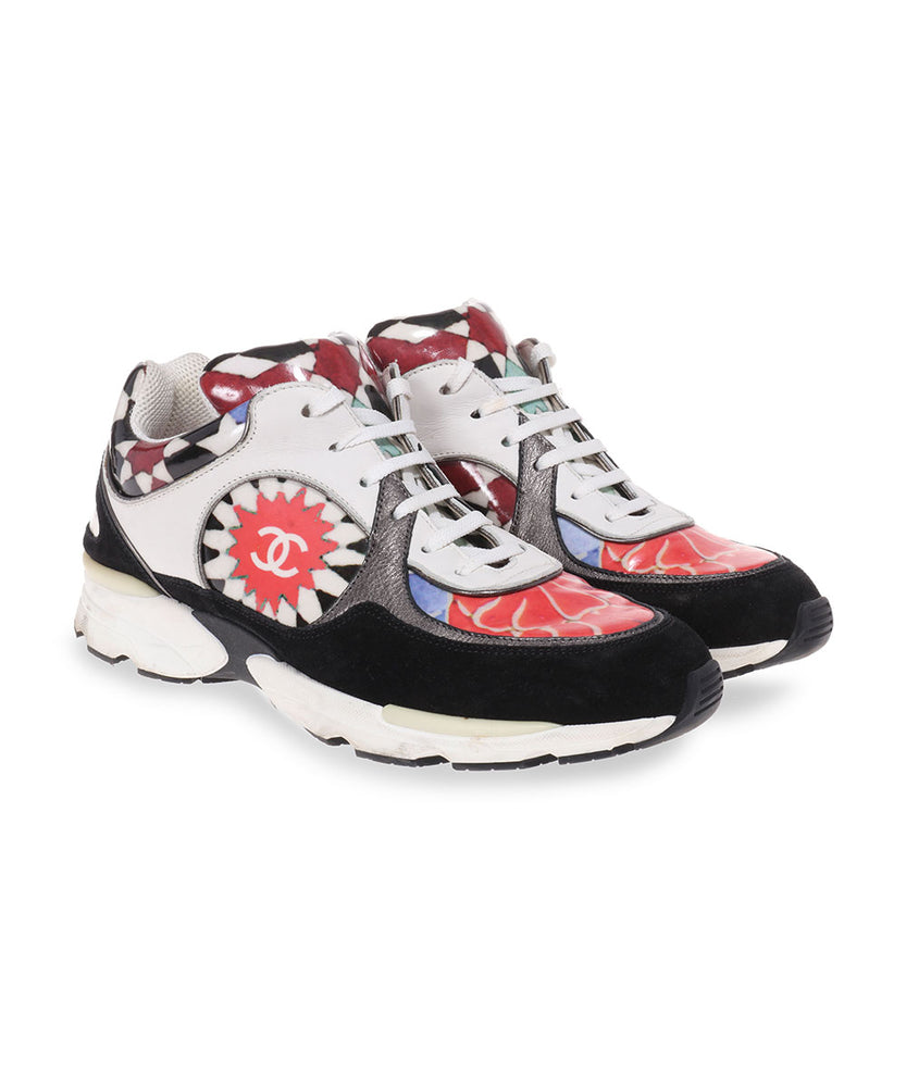 chanel graffiti sneakers