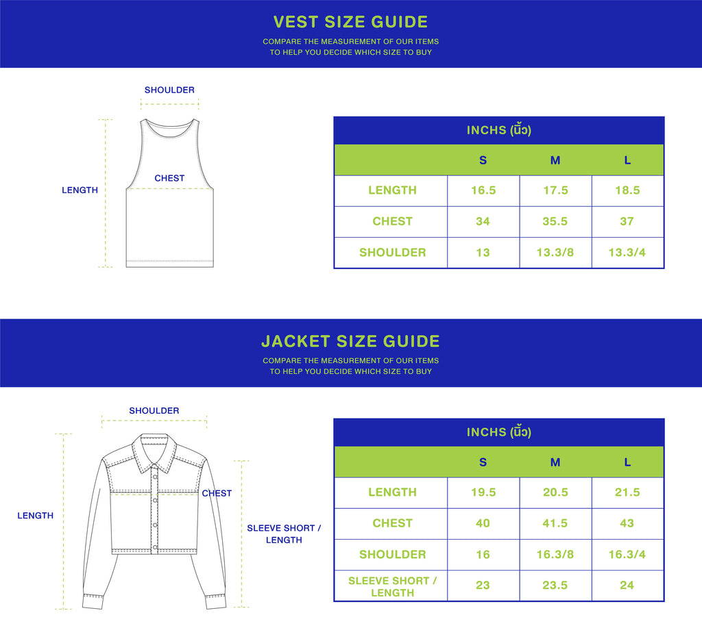 Tops and Outerwear + Size Chart – Jelly Bunny MY