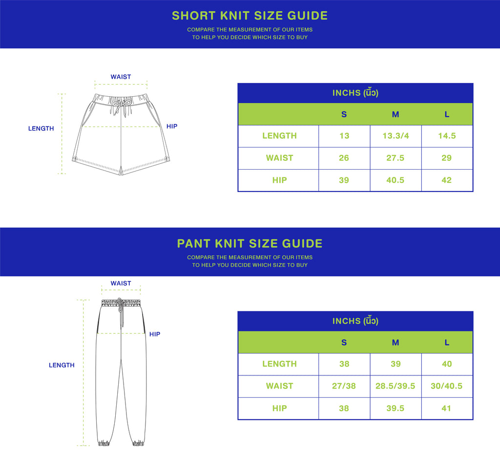 Bottoms + Size Chart – Jelly Bunny MY