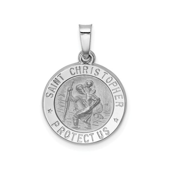 Sterling Silver (Medium) Oval St. Christopher Medallion Pendant