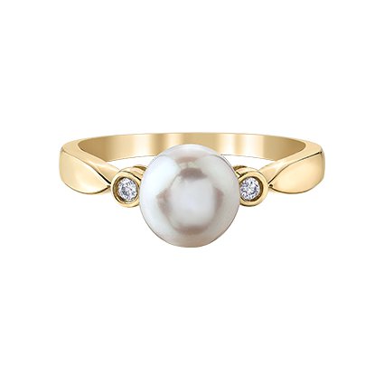 Bridge Collection 9.0-10.0 mm Freshadama Pearl Ring 14K Yellow Gold / 5 by Pearl Paradise