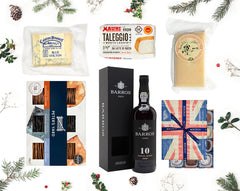 Luxury port and triple cheese experience with port hamper