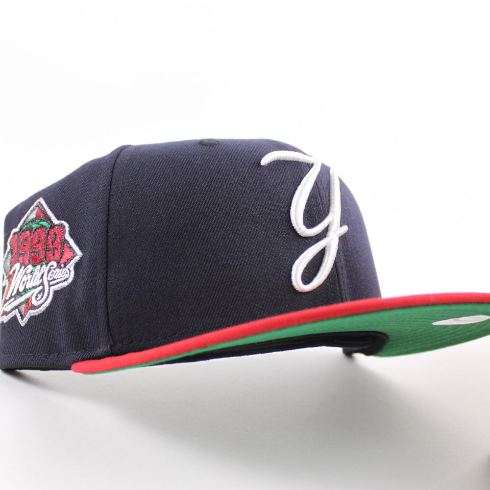 Atlanta Braves 2022 5950 Cord Visor New Era Fitted Hat (Corduroy Green Under BRIM) 7 3/4