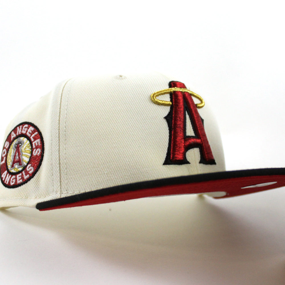 Anaheim Angels Shohei Ohtani 17th Patch New Era 59FIFTY Fitted Hat (Scarlet White Green Under BRIM) 7 7/8