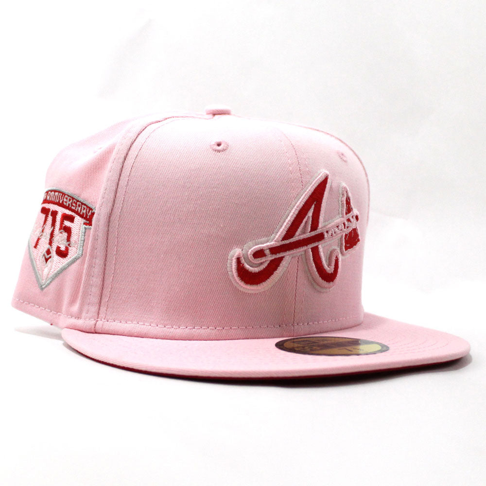 pink braves fitted