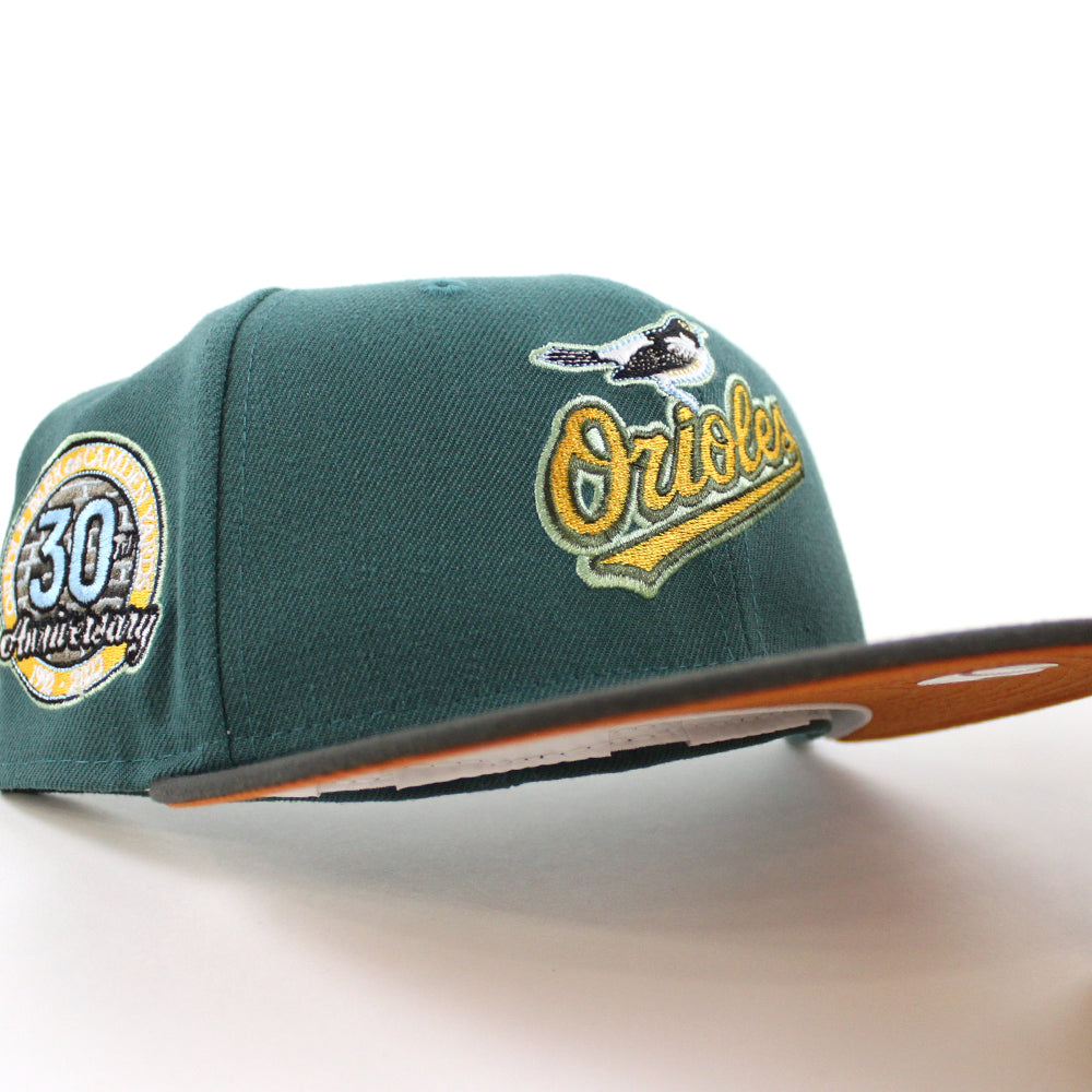 Florida Marlins 25th Anniversary New Era 59FIFTY Fitted Hat (Glow in The Dark Seashore Oceanside Gray Under BRIM) 7 1/8