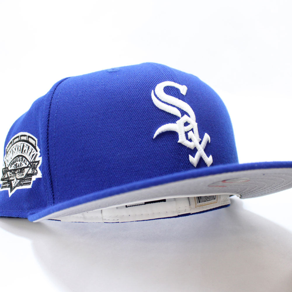 white sox fitted blue brim