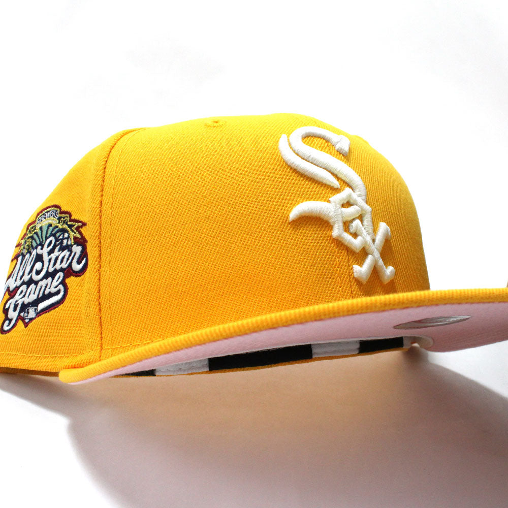 yellow under brim fitted