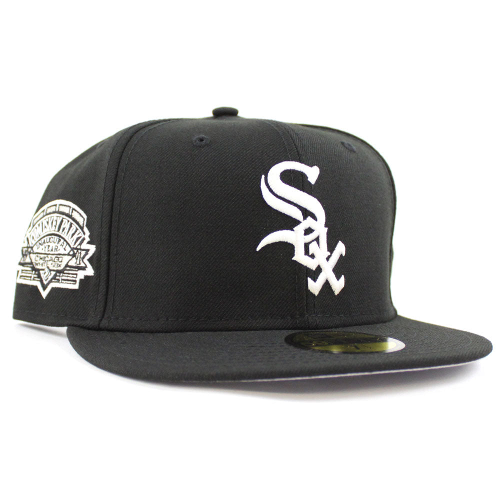 Chicago White Sox COMISKEY PARK New Era 59Fifty Fitted Hat (Black Grey ...