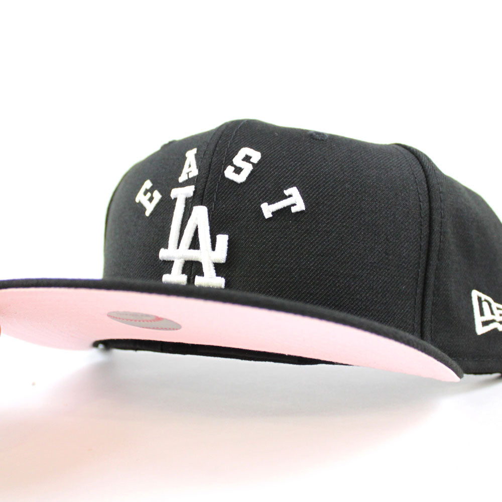 custom fitted hats pink brim