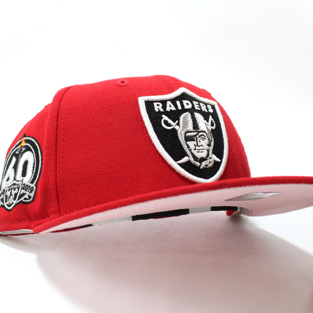 Las Vegas Raiders 60th Anniversary New Era 59fifty Fitted Hat Glow In Ecapcity