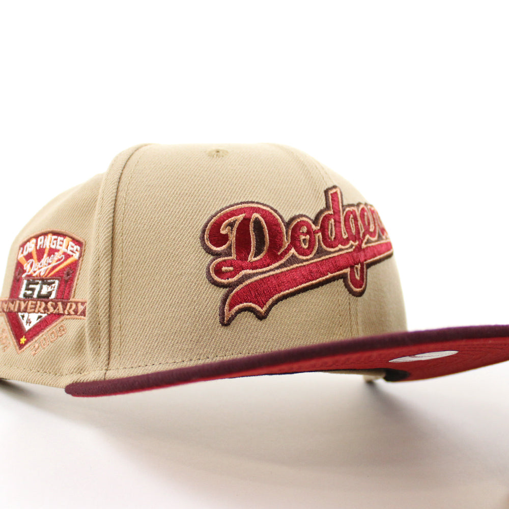 Los Angeles Dodgers 60th Anniversary New Era 59FIFTY Fitted Hat (Cilantro Green Silver Scarlet Red Under BRIM) 7 1/4